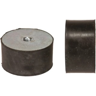 FIBET Cylindrical M12 Anti-Vibration Mount Bobbin with 746 daN Compression, 75 mm OD, 40 mm Height 7540DE12-60