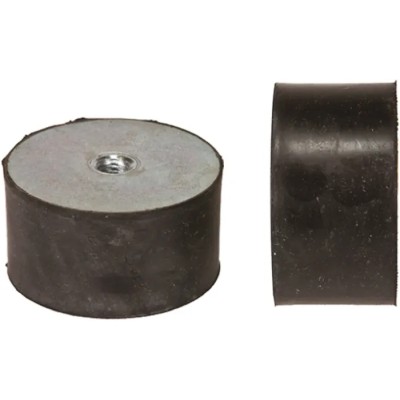FIBET Cylindrical M12 Anti-Vibration Mount Bobbin with 746 daN Compression, 75 mm OD, 40 mm Height 7540DE12-60
