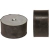 FIBET Cylindrical M12 Anti-Vibration Mount Bobbin with 746 daN Compression, 75 mm OD, 40 mm Height 7540DE12-60