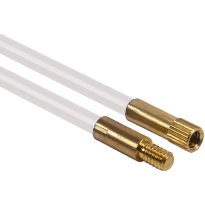 HellermannTyton Cable Rod Nylon Rods x 2, 5mm x 1000mm, Brass End Connectors 897-90008 CS-PN-GF-WH