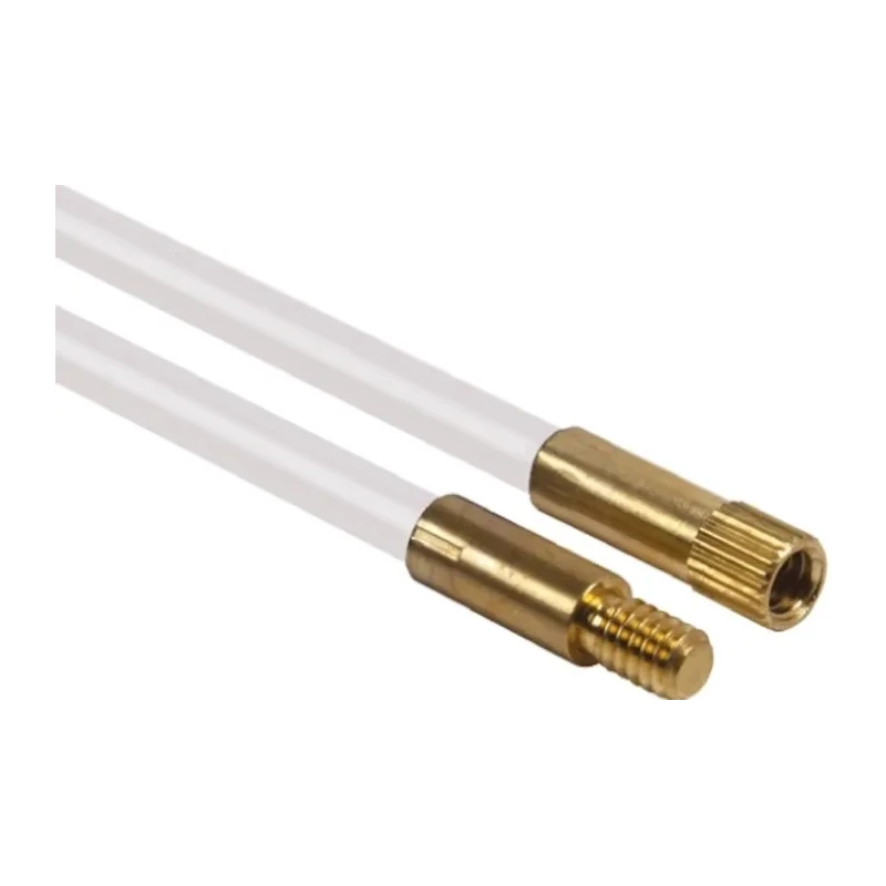 HellermannTyton Cable Rod Nylon Rods x 2, 5mm x 1000mm, Brass End Connectors 897-90008 CS-PN-GF-WH