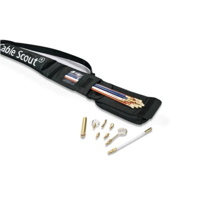 HellermannTyton Cable Rod Set Total 10m Length with Tuff Hook, Beam, Blue Rods x 2, Domed Bullet, Flat 897-90001 CS-SD-PVC