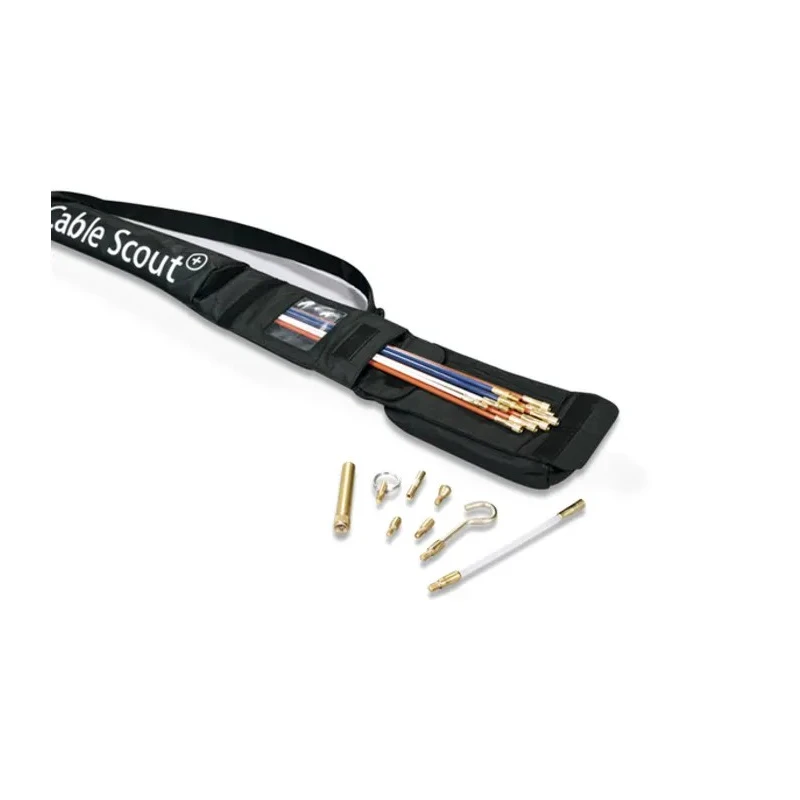 HellermannTyton Cable Rod Set Total 10m Length with Tuff Hook, Beam, Blue Rods x 2, Domed Bullet, Flat 897-90001 CS-SD-PVC