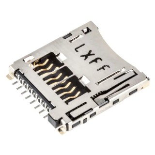 Molex 8 Way Right Angle Push-Push MicroSD Memory Card Connector Solder Termination 1.1mm Pitch 502774-0891