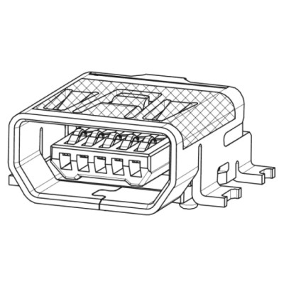 Molex Right Angle Surface Female 1 Port Micro USB Type AB Connector USB 2.0 67803-8020