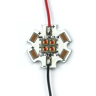 Intelligent LED Solutions OSLON4 PowerStar LED Array 4-LEDs Red, 1A Current, 6.44W Power ILH-ON04-RED1-SC201-WIR200.