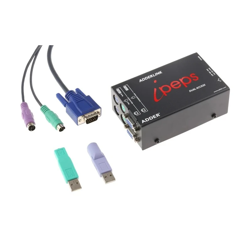 Adder 1 Port 1 Displays PS2 VGA KVM Switch 1600 x 1200 pixel Maximum Resolution AL-IPEPS-DA