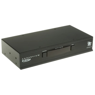 Adder 4 Port 1 Displays USB VGA KVM Switch 3.5 mm Stereo AV4PRO-VGA-UK