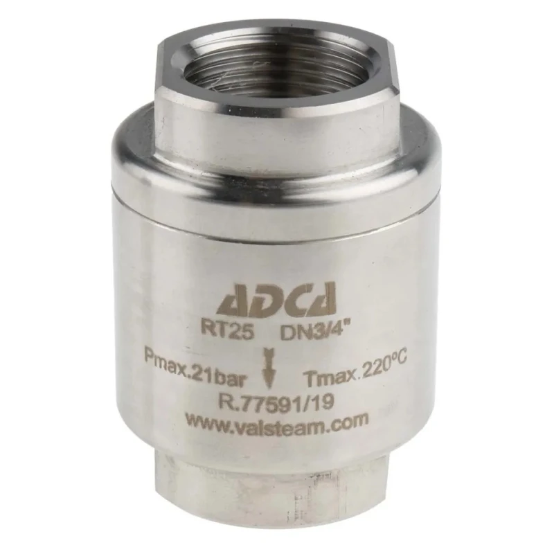 RS PRO Stainless Steel Threaded Single Non Return Valve 3/4 in BSP, 22 bar, 220°C 720-9273