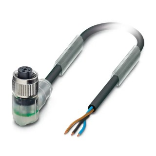 Phoenix Contact Sensor Actuator Cable Female 3 Way M12 Right Angle to Free Cable End 10m 24V 1694428
