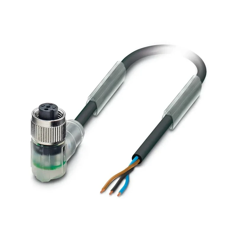 Phoenix Contact Sensor Actuator Cable Female 3 Way M12 Right Angle to Free Cable End 10m 24V 1694428