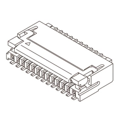 Molex 0.3 mm Pitch 39 Way Right Angle FPC Connector, ZIF Bottom Contact 54393-3982