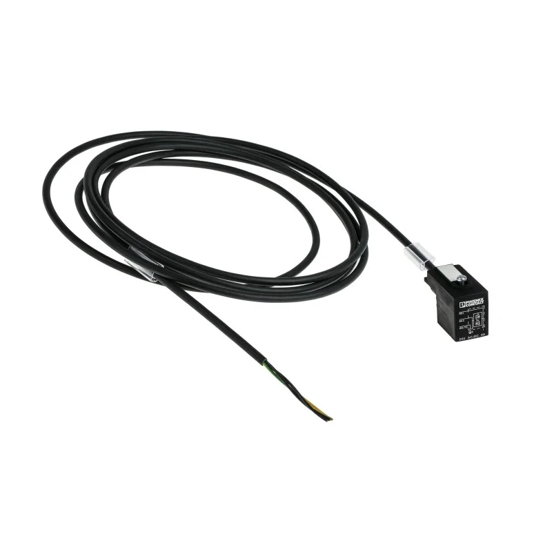 Phoenix Contact Sensor Actuator Cable 3 m, Female 3 way DIN 43650 Form B to 3 way Unterminated, 24V 1435247