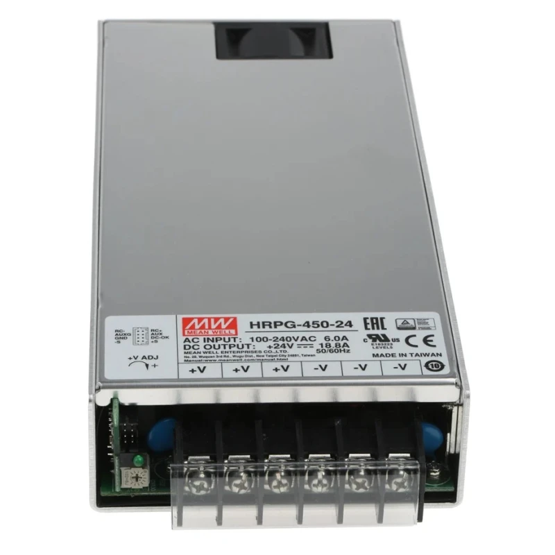 MEAN WELL HRPG-450-24 Switching Power Supply 24V DC 451W 18.8A 85-264VAC Input 70°C Max HRPG-450-24