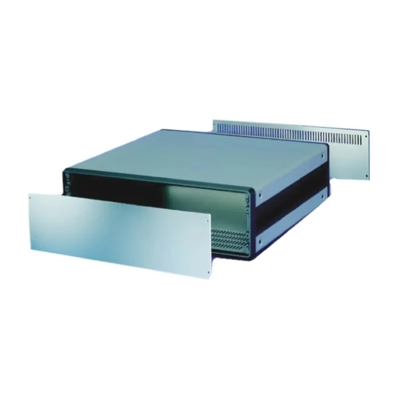 nVent SCHROFF Grey Aluminium Front Panel 3U Rack Unit 84 HP Horizontal Pitch 452 mm Length 128 mm Width 30823260