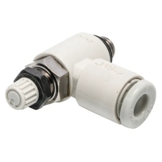 SMC AS Series Metal Body Speed Controller 1 MPa Maximum Operating Pressure Adjustable Outlet Pressure AS1211F-M5-04