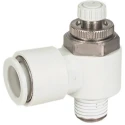 SMC AS Series In-Line Speed Controller with Push-in Fittings 1 Mpa Max Pressure AS2201F-01-04S