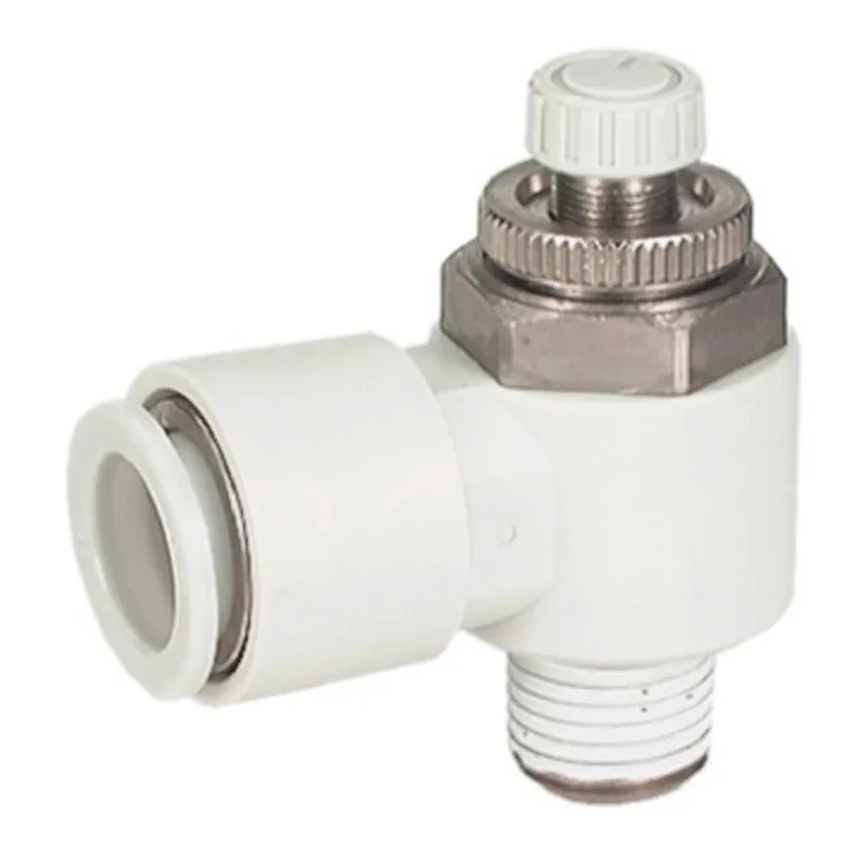 SMC AS Series In-Line Speed Controller with Push-in Fittings 1 Mpa Max Pressure AS2201F-01-04S