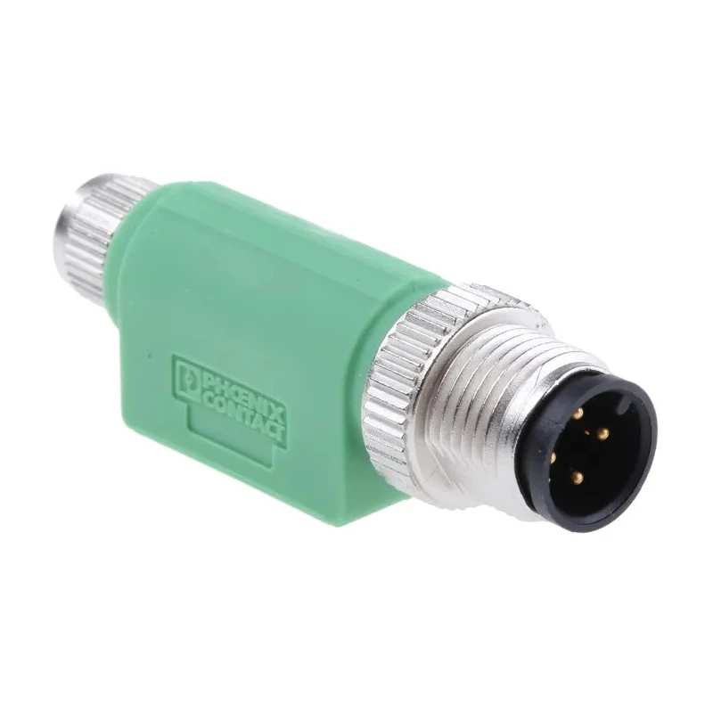 Phoenix Contact Straight Circular Connector Adapter 4 M12 Male to 4 M8 Female, 30V, 4A, IP65/IP67, Nickel Plated 1519765