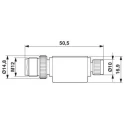Phoenix Contact Straight Circular Connector Adapter 4 M12 Male to 4 M8 Female, 30V, 4A, IP65/IP67, Nickel Plated 1519765