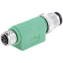 Phoenix Contact Straight Circular Connector Adapter 4 M12 Male to 4 M8 Female, 30V, 4A, IP65/IP67, Nickel Plated 1519765
