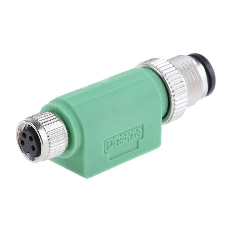 Phoenix Contact Straight Circular Connector Adapter 4 M12 Male to 4 M8 Female, 30V, 4A, IP65/IP67, Nickel Plated 1519765