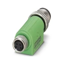 Phoenix Contact Straight Circular Connector Adapter 4 M12 Male to 4 M8 Female, 30V, 4A, IP65/IP67, Nickel Plated 1519765