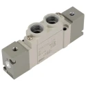 SMC Pneumatic Solenoid Valve 24V Pilot G 1/4 Port Size 5/2 Function Die Cast Aluminium Body SYJA7000