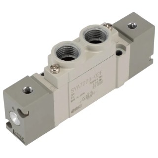 SMC Pneumatic Solenoid Valve 24V Pilot G 1/4 Port Size 5/2 Function Die Cast Aluminium Body SYJA7000