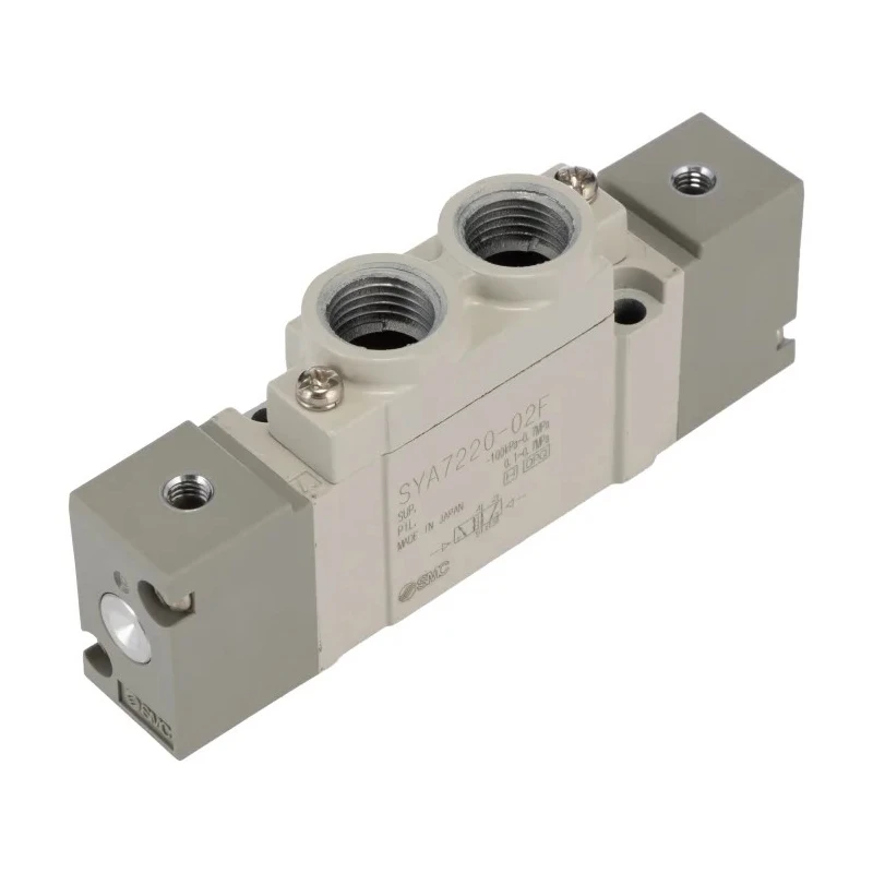 SMC Pneumatic Solenoid Valve 24V Pilot G 1/4 Port Size 5/2 Function Die Cast Aluminium Body SYJA7000