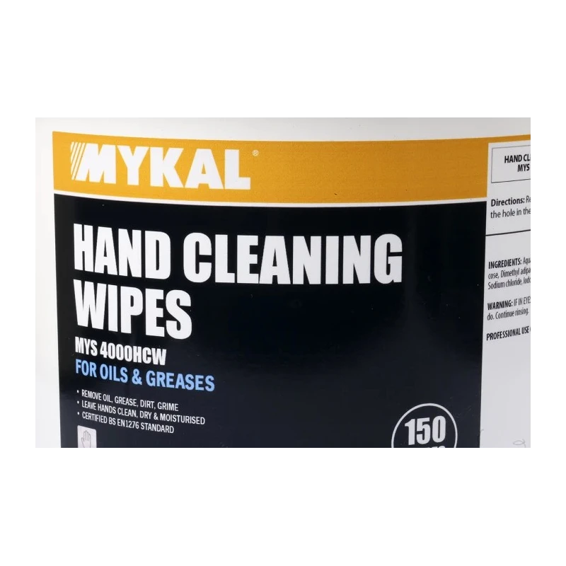 Mykal Industries Wet Hand Wipes, Bucket of 150, 250 x 300 mm 0003DSIHANDWIPES