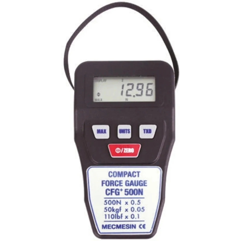 Mecmesin Compact Force Gauge 500 Hz RS232 Digital Display ±0.5% Accuracy 860-023