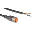 Lumberg Automation Sensor Actuator Cable Female 5 way M12 to Unterminated Free End, 2 m, Black PVC 11373 RKT 5-228/2 M