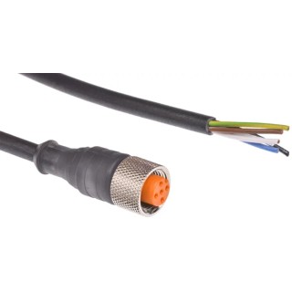 Lumberg Automation Sensor Actuator Cable Female 5 way M12 to Unterminated Free End, 2 m, Black PVC 11373 RKT 5-228/2 M