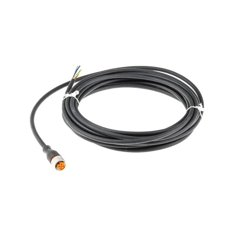 Lumberg Automation Female 5-Way Straight to Unterminated Sensor Actuator Cable, 5 m, Black Polypropylene 11374 RKT 5-228/5 M
