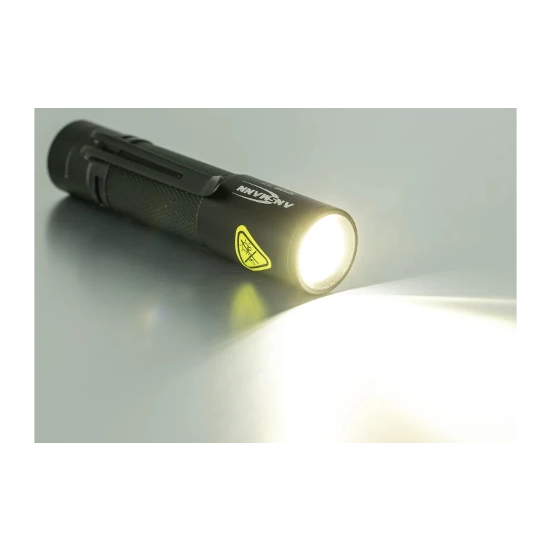 Ansmann LED Torch Black 60 lm, Aluminium Housing, IP54, 75m Beam Distance, AA Battery 1600-0159-520