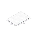 COBA Clear Carpet Office Chair Mat Square 900mm x 1.2m x 1.8mm Polycarbonate CMC000001PCS