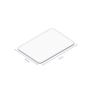 COBA Clear Carpet Office Chair Mat Square 900mm x 1.2m x 1.8mm Polycarbonate CMC000001PCS