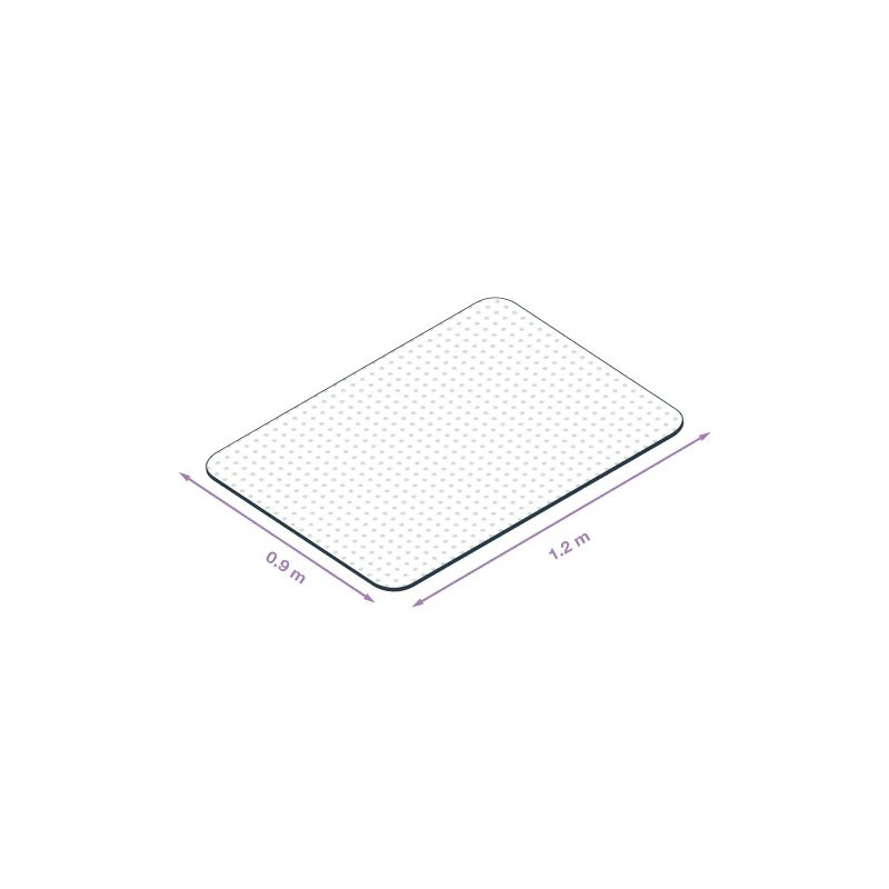 COBA Clear Carpet Office Chair Mat Square 900mm x 1.2m x 1.8mm Polycarbonate CMC000001PCS