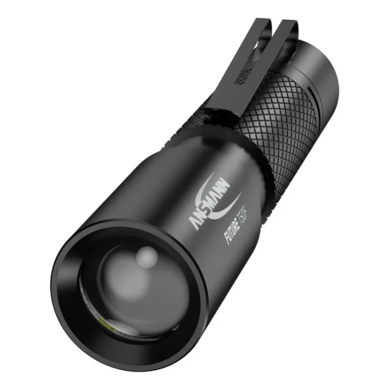Ansmann LED Torch Black 60 lm, Aluminium Housing, IP54, 75m Beam Distance, AA Battery 1600-0159-520