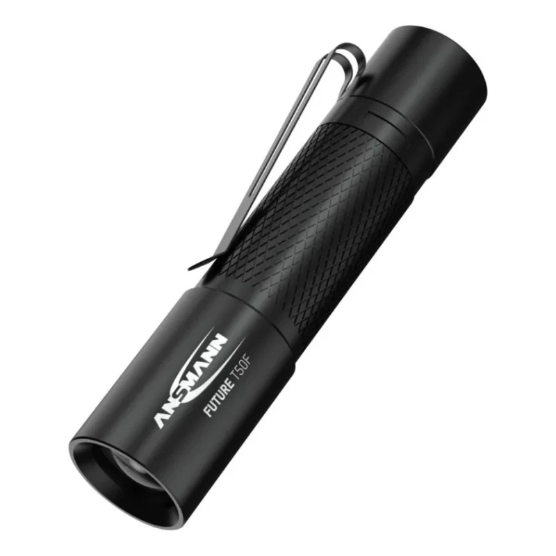 Ansmann LED Torch Black 60 lm, Aluminium Housing, IP54, 75m Beam Distance, AA Battery 1600-0159-520