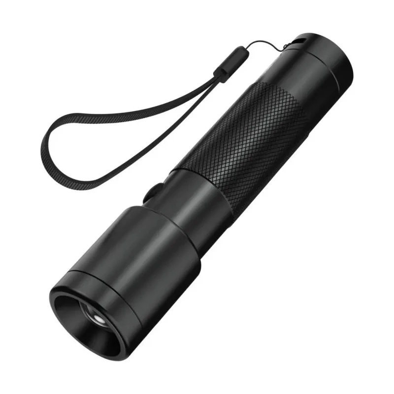 Ansmann Aluminium Housing LED Torch Black 200 lm, 135 mm with 3 AAA Alkaline Batteries T200F 1600-0138-520