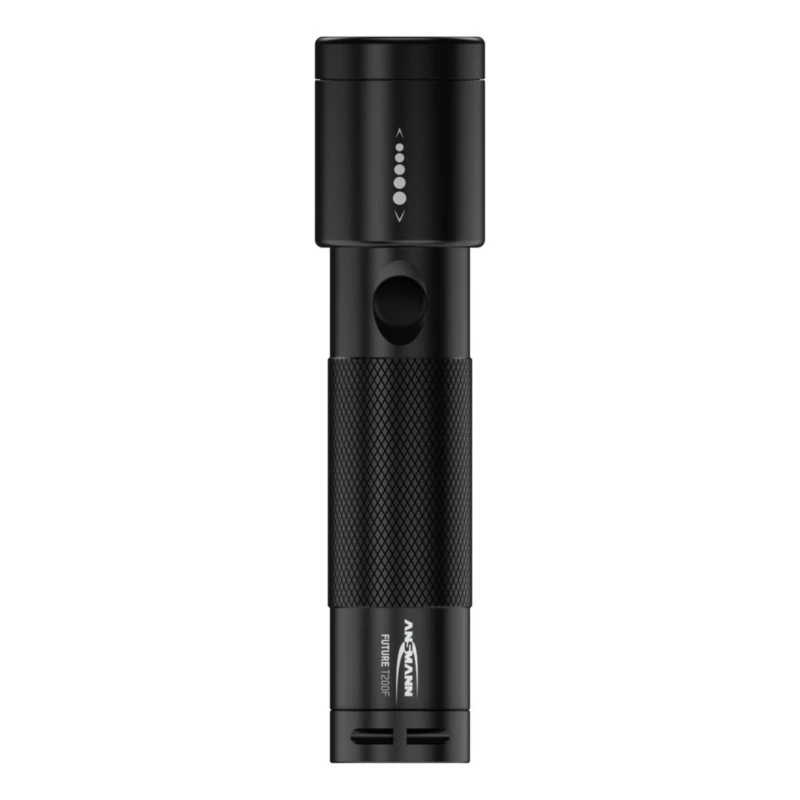 Ansmann Aluminium Housing LED Torch Black 200 lm, 135 mm with 3 AAA Alkaline Batteries T200F 1600-0138-520