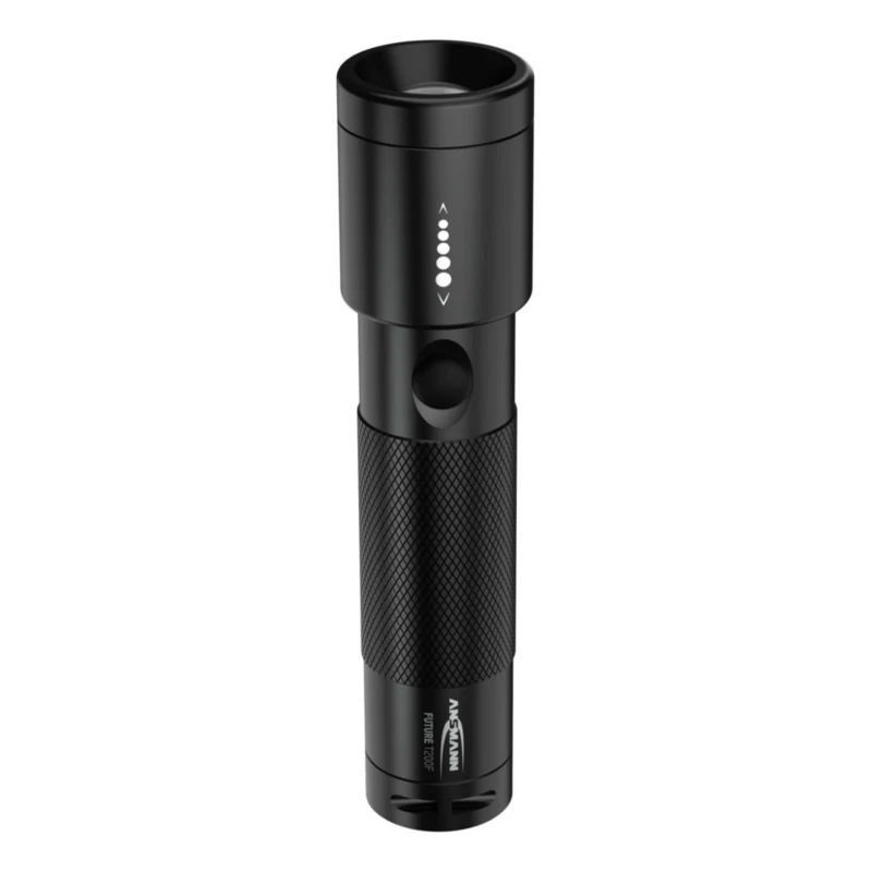 Ansmann Aluminium Housing LED Torch Black 200 lm, 135 mm with 3 AAA Alkaline Batteries T200F 1600-0138-520