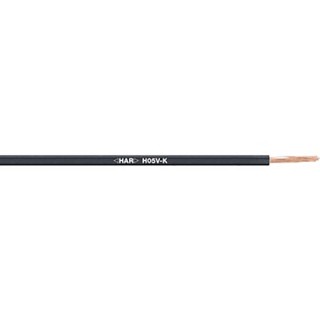Lapp H05V-K Series Black 0.75 mm² Hook Up Wire, 24 x 32 AWG Strands, 100 m Length, Polyvinyl Chloride Insulation 4510012