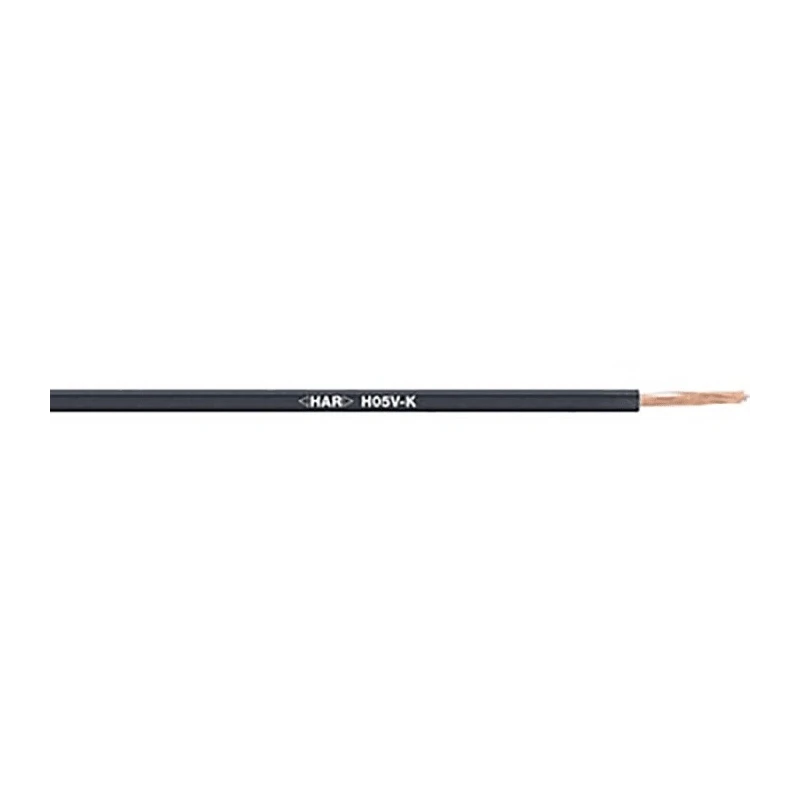 Lapp H05V-K Series Black 0.75 mm² Hook Up Wire, 24 x 32 AWG Strands, 100 m Length, Polyvinyl Chloride Insulation 4510012