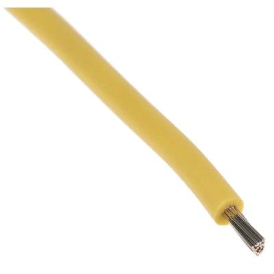 Lapp OLFLEX HEAT 180 SiF Series Yellow 0.75 mm² Hook Up Wire, 19 x 0.25 mm, 100 m, Silicone Rubber 49005