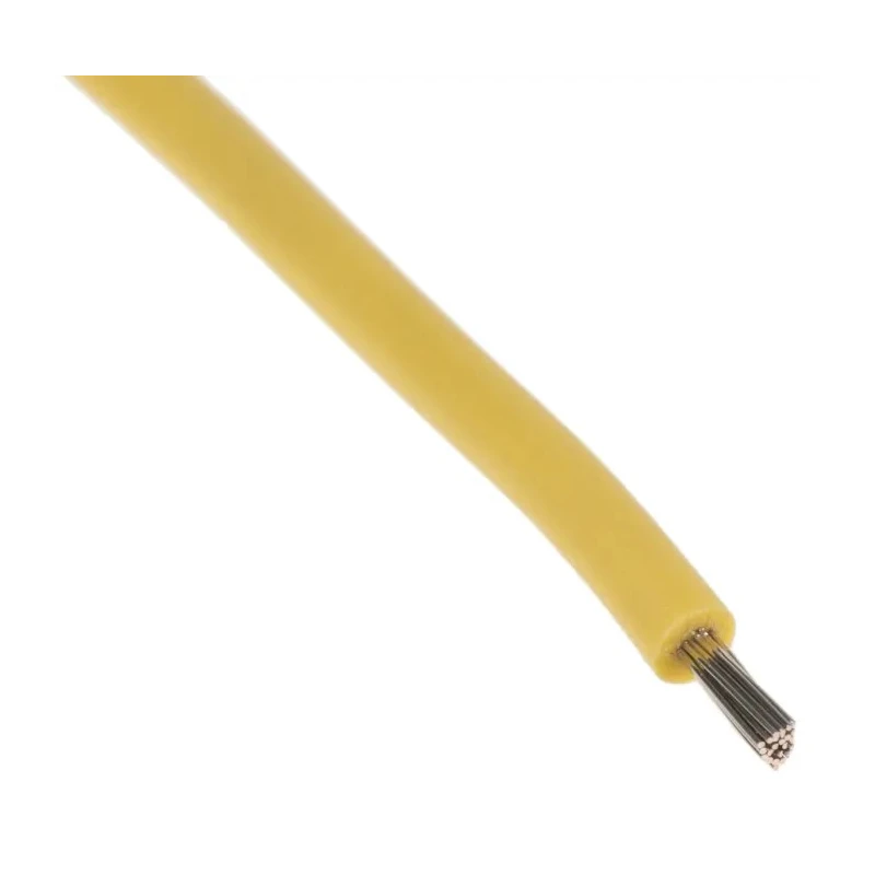 Lapp OLFLEX HEAT 180 SiF Series Yellow 0.75 mm² Hook Up Wire, 19 x 0.25 mm, 100 m, Silicone Rubber 49005