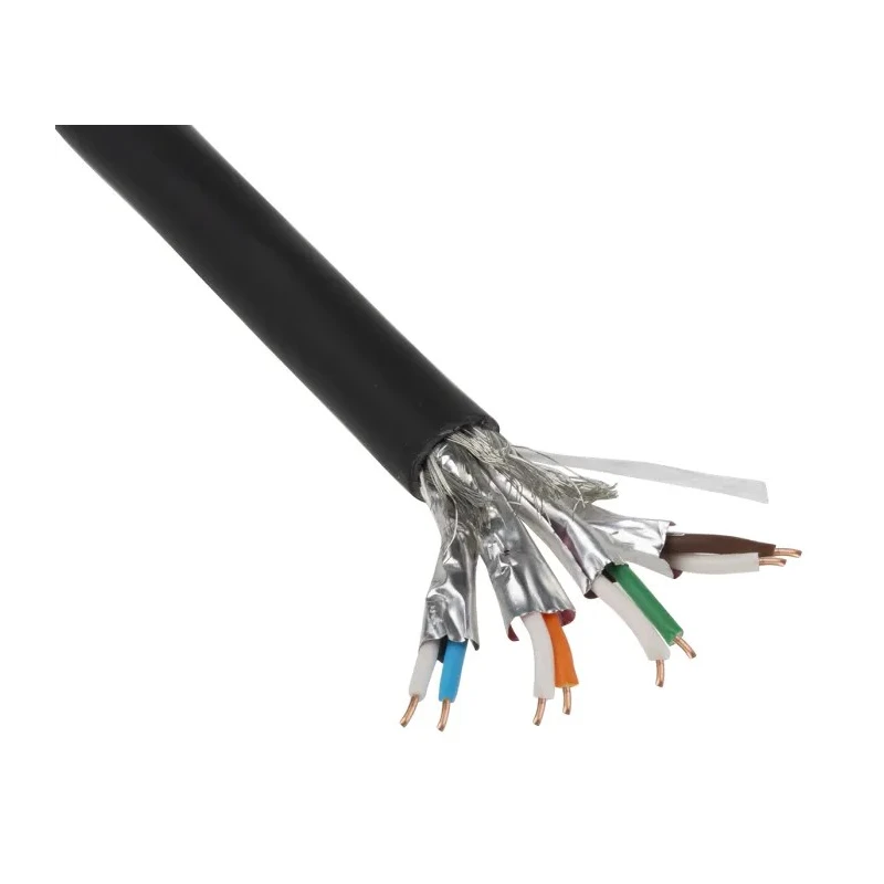 Belden 74004PU Cat7 Shielded Screened Ethernet Cable, 305 m Length, Black Polyurethane Jacket Cat7