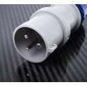 Scame Blue IP44 Cable Mount 2P+E Straight Industrial Power Connector 32A 230V IP44 